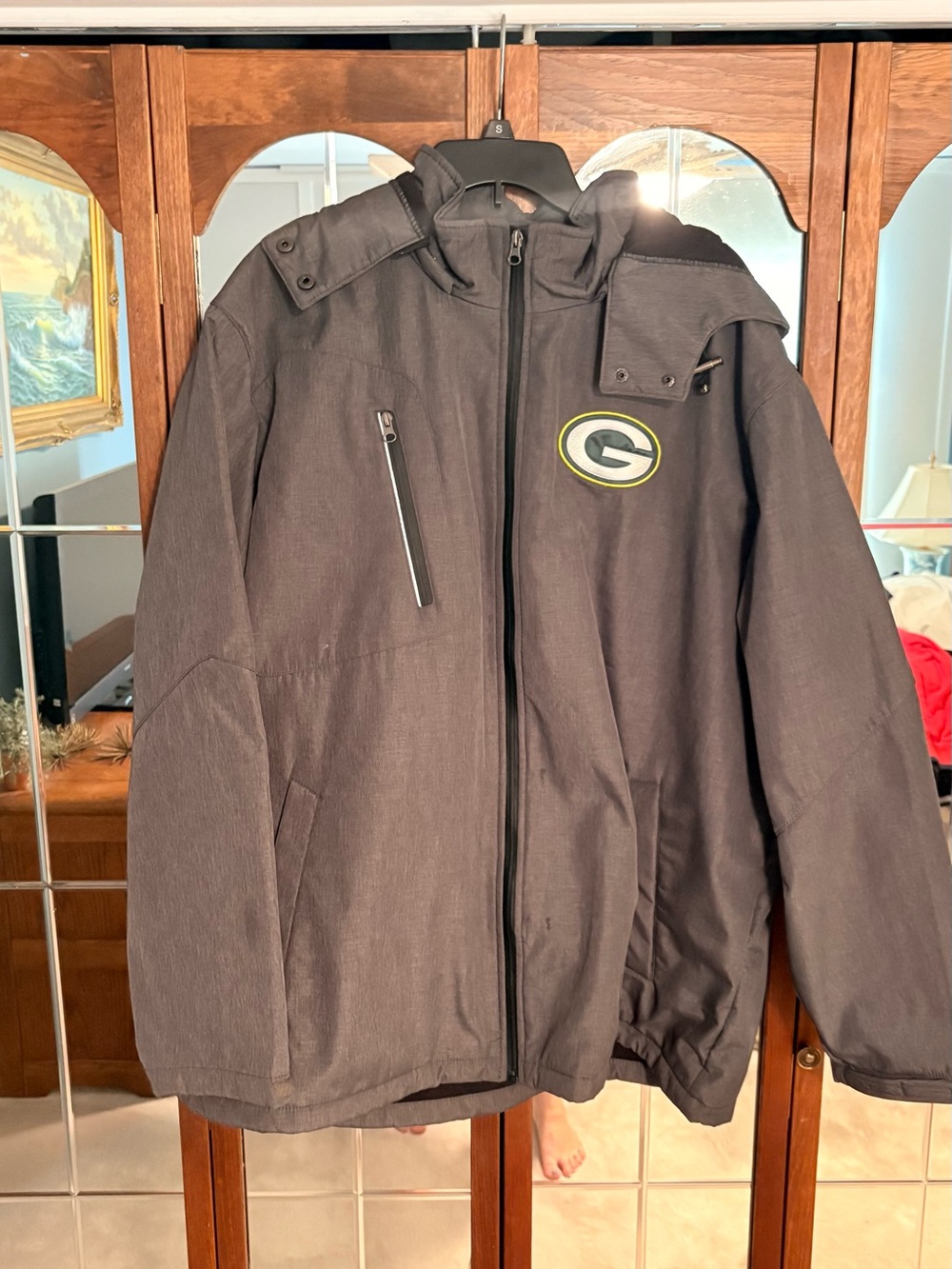 NFL Black Green Bay Packers Logo Performance Jacket